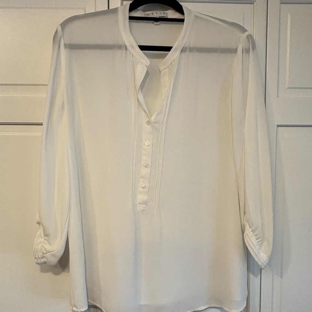 Chaus Ivory Button-Down Blouse